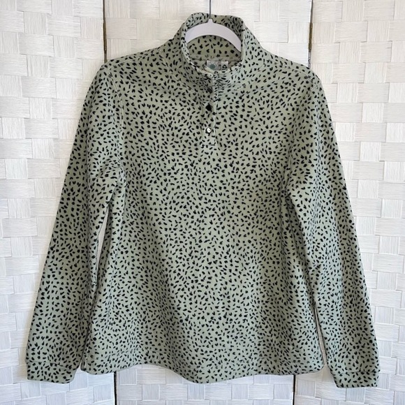 Aventura Jackets & Blazers - Aventura Women's Tracks Fleece Button Snap Sweatshirt Pullover Size Small Mint